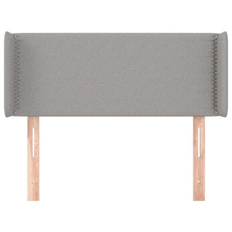 vidaXL Zagłówek uszak, jasnoszary, 103x16x78/88 cm, tkanina