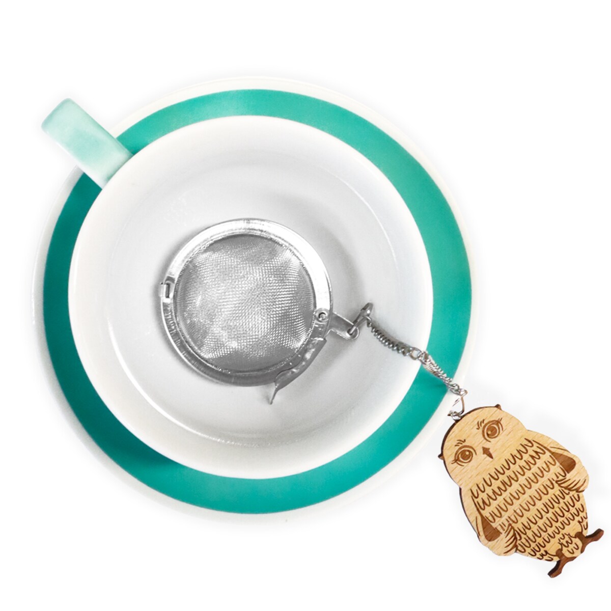 Metalowy zaparzacz Sowa kulka - idealny do parzenia herbaty, ziół, wielokrotnego użytku