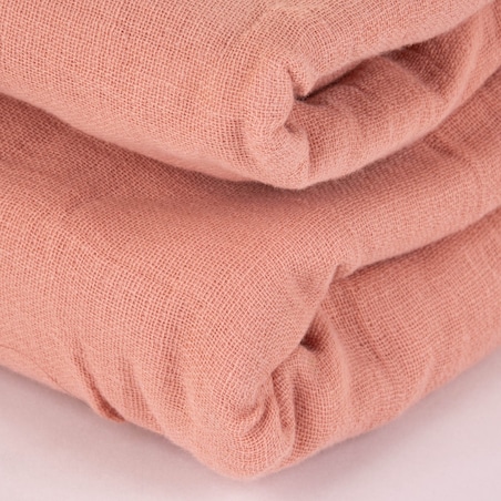 Zestaw pościeli bawełnianej z fakturą 140 x 200 cm ANGELICA różowa