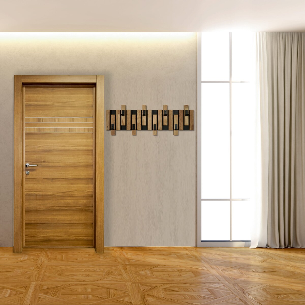 Wieszak ścienny na ubrania Lamele Mini 80cm