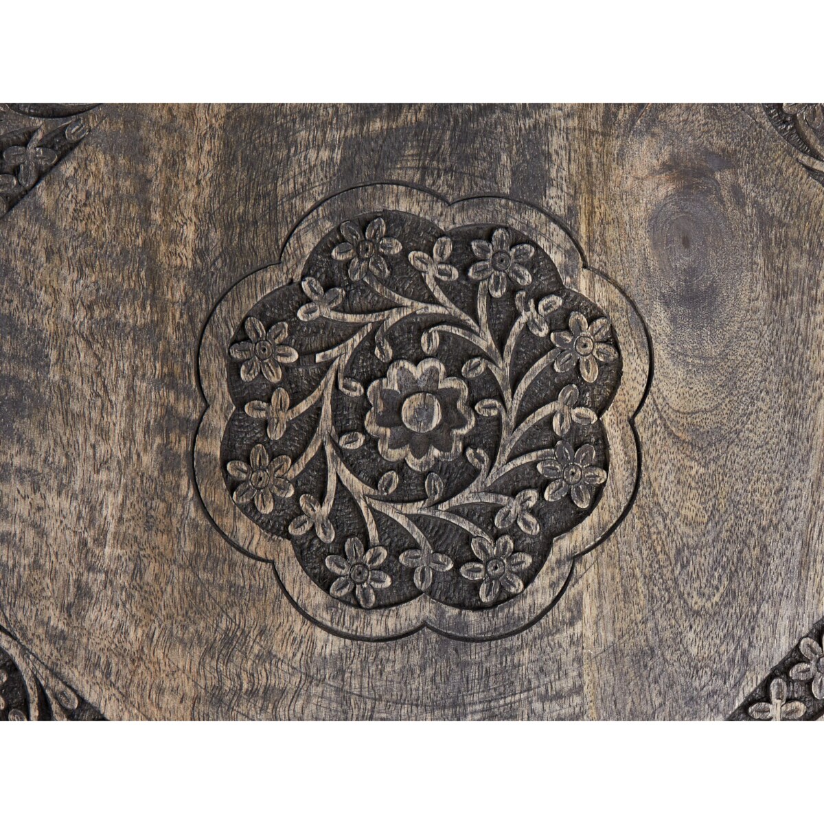 Stolik pomocniczy drewno mango ciemne WANDILO