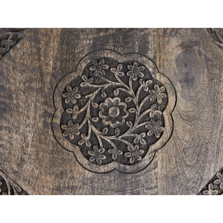 Stolik pomocniczy drewno mango ciemne WANDILO