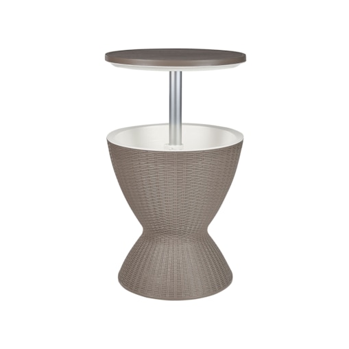 Okrągły stolik/ barek ogrodowy z funkcją chłodzenia 48 cm beżowoszary AISA