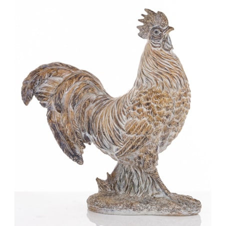 Dekoracja - szary KOGUT 41x17x37 cm