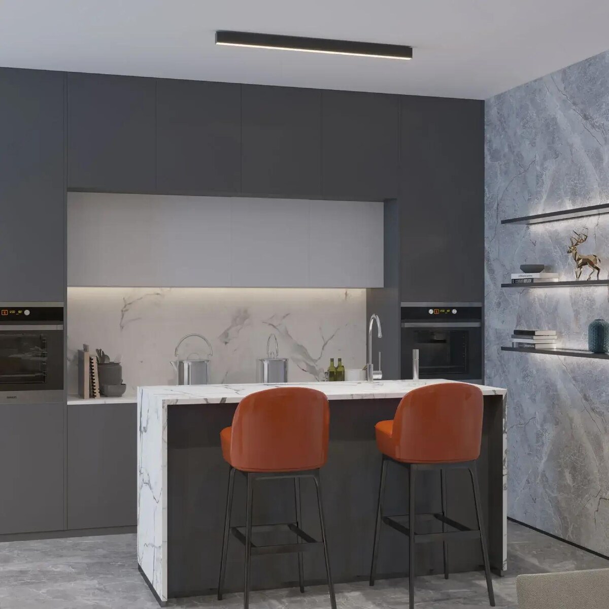 Jadalniana lampa sufitowa Astar CL0105-36-BK Yaskr LED 35W 3000-4000K czarny