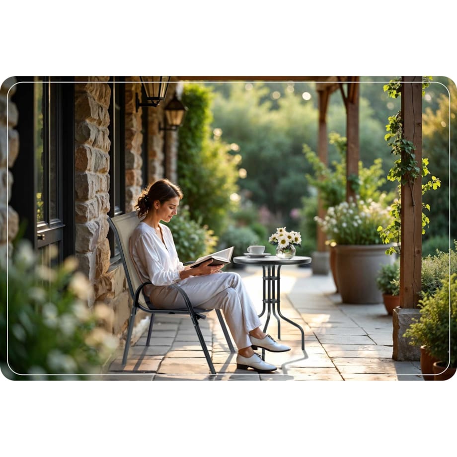 Krzesło ogrodowe na taras balkon ogród metalowe 4 szt. Sofotel