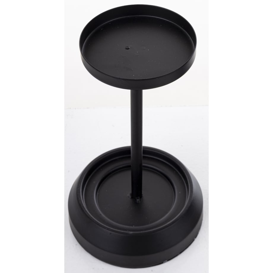 Świecznik czarny z kloszem 41x13x13 cm KANDILA czarny