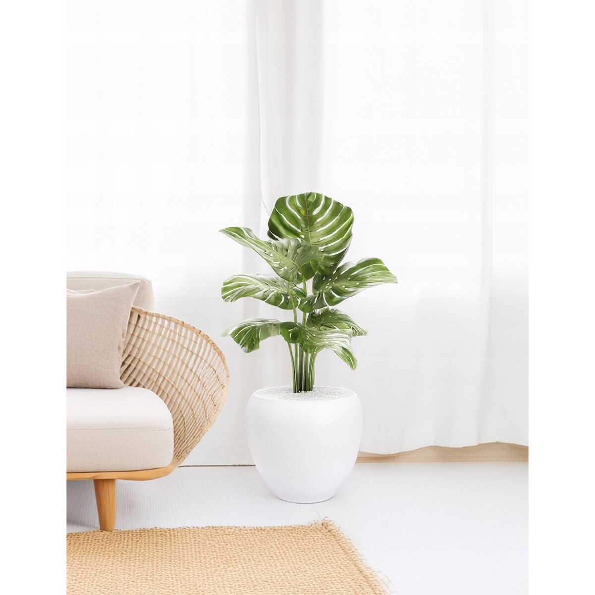DONICZKA CERAMICZNA DUŻA 27cm biała do palmy domu salonu na balkon taras