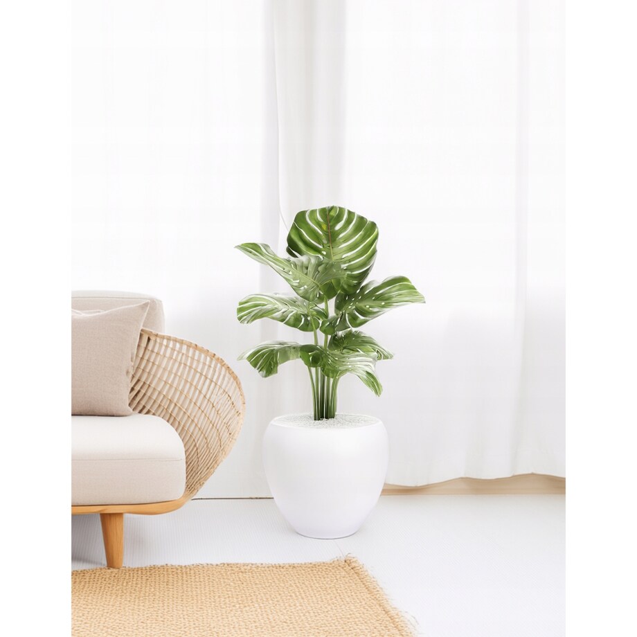 DONICZKA CERAMICZNA DUŻA 27cm biała do palmy domu salonu na balkon taras