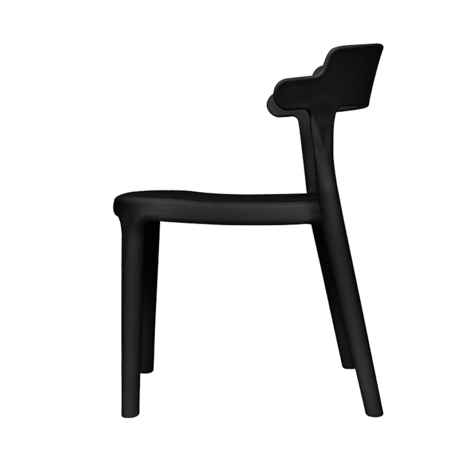 Krzesełko dla dzieci plastikowe z oparciem dziecięce czarne