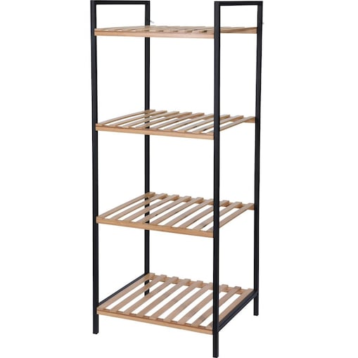 Regał łazienkowy, 4 poziomy, bambusowy, organizer do łazienki