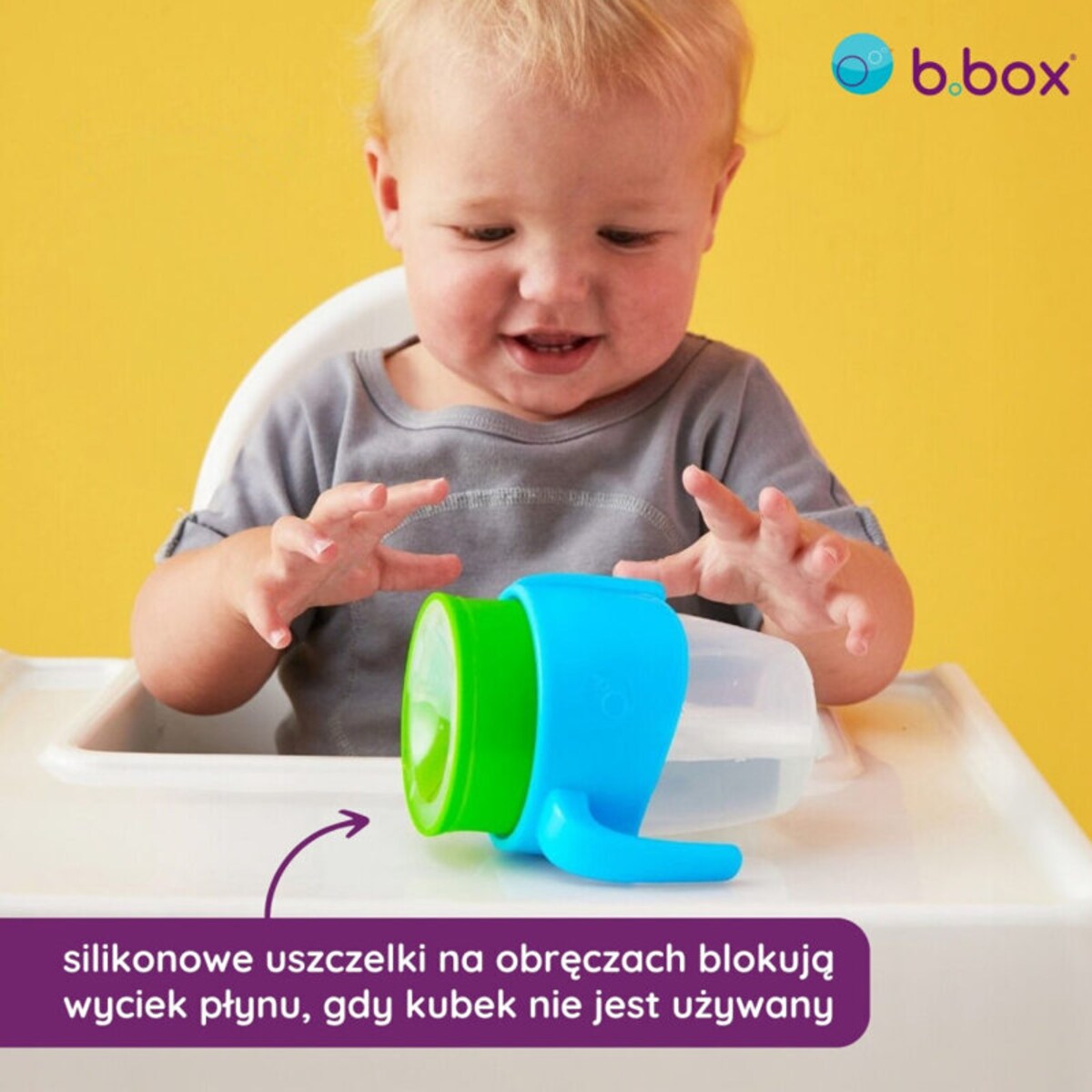 Kubek 360 do nauki picia dla dzieci 250 ml – kubek treningowy niekapek 6m+ Ocean Breeze b.box