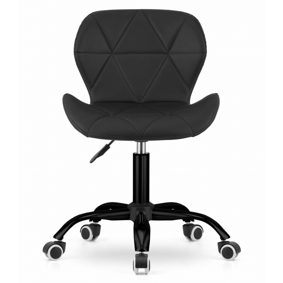 Krzesło Do Jadalni Kuchni Salonu Obrotowe Noto Ekoskóra - Czarne