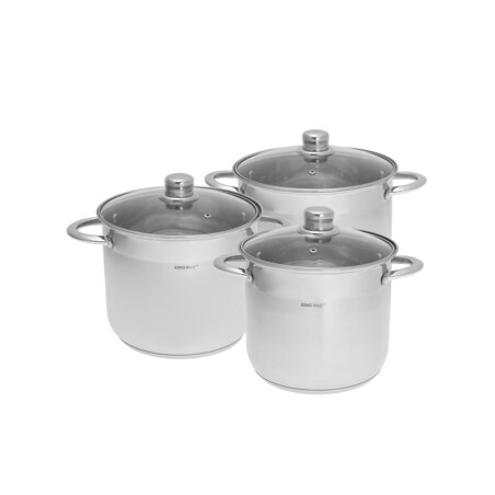 Zestaw garnków gastronomicznych KINGHOFF 6 elementów 11L/9L/7L