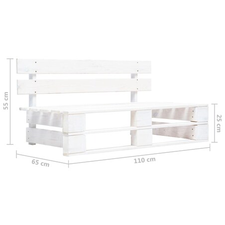 vidaXL Ogrodowa sofa środkowa z palet, impregnowane drewno sosnowe