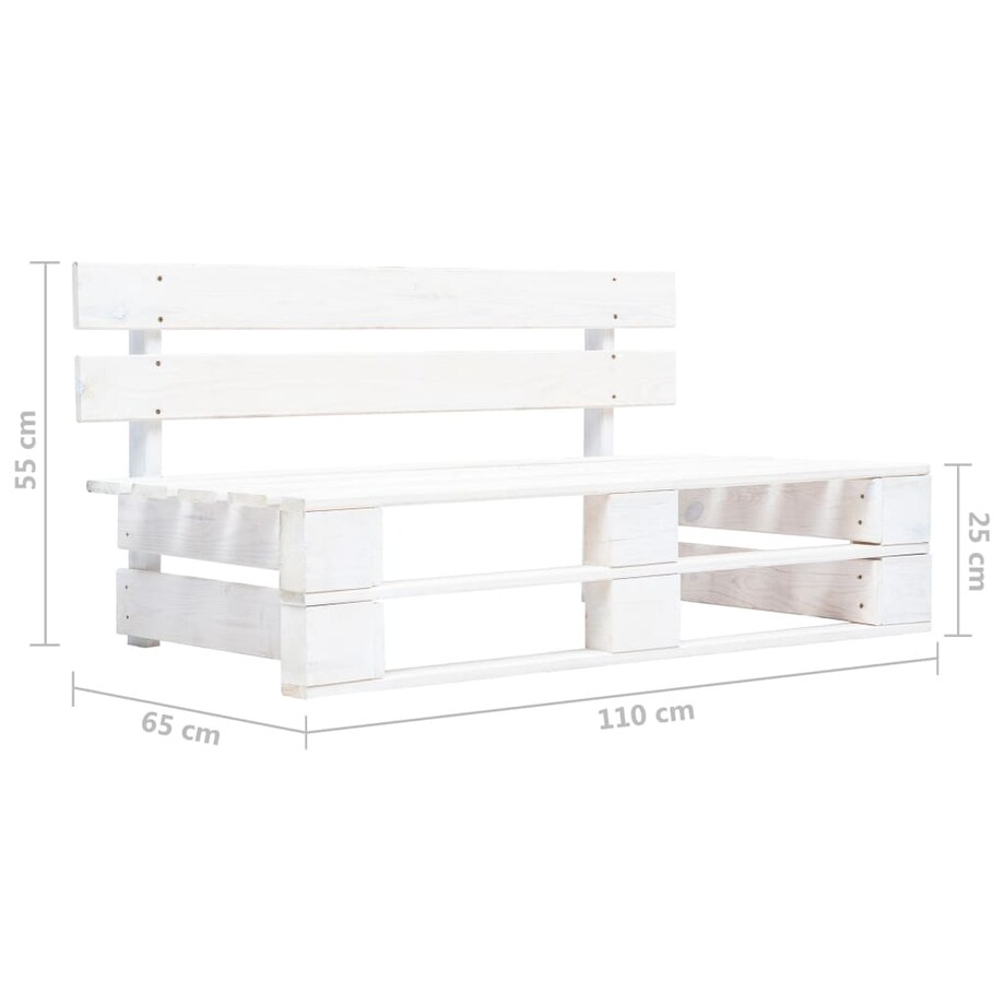 vidaXL Ogrodowa sofa środkowa z palet, impregnowane drewno sosnowe