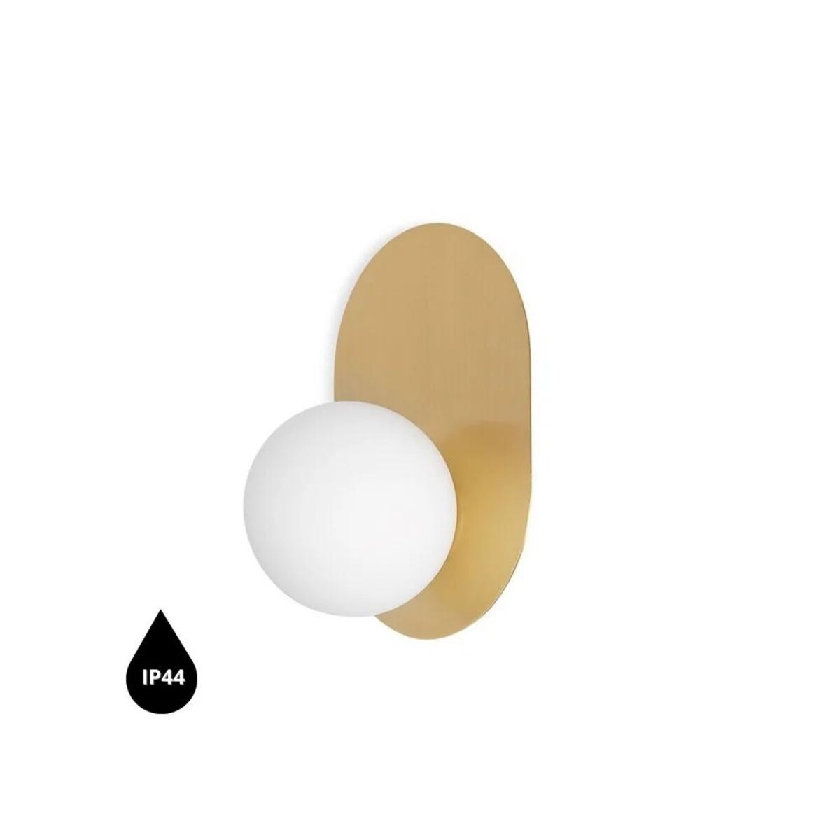 HANEA mosiężna lampa ścienna / kinkiet z podwyższoną szczelnością IP44