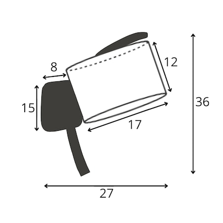 Kinkiet lampa ścienna lampa na ścianę z abażurem walec MOON