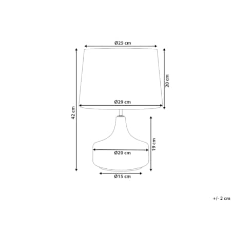 Lampa stołowa szklana niebieska ERZEN