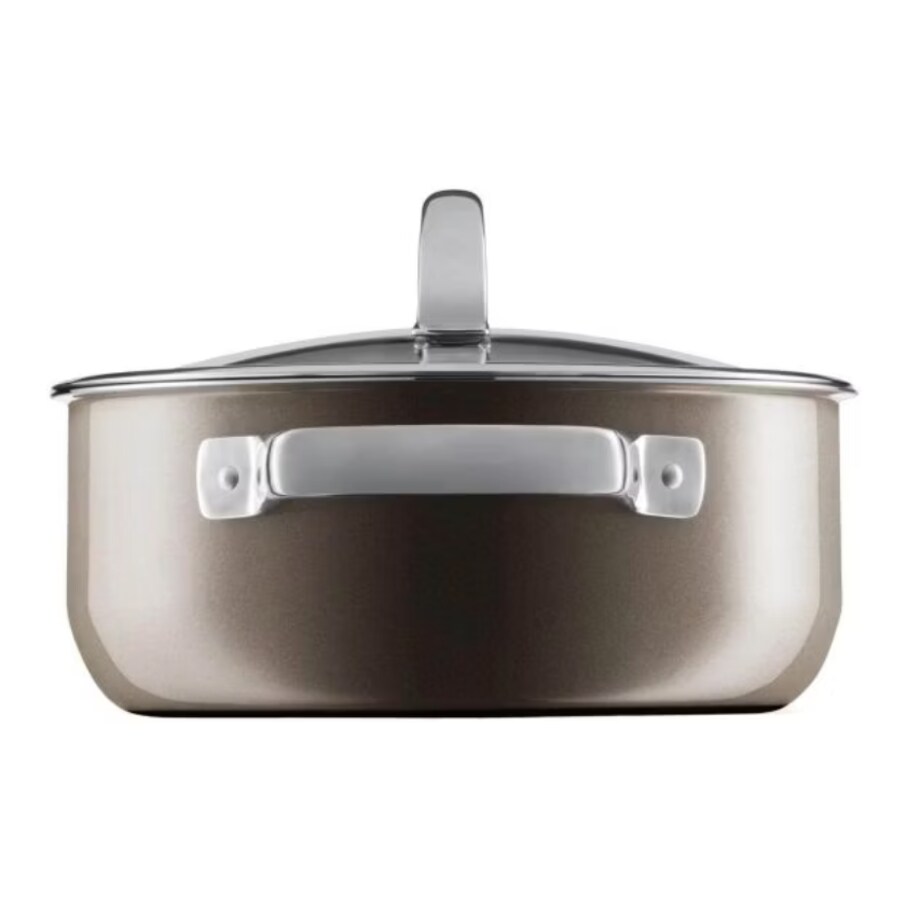 Niski garnek z pokrywką kolor mosiądzu Fusiontec Mineral, 20 cm, WMF