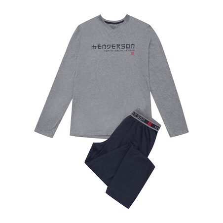 Piżama Japan 41911-90X Szara Szary, XXL