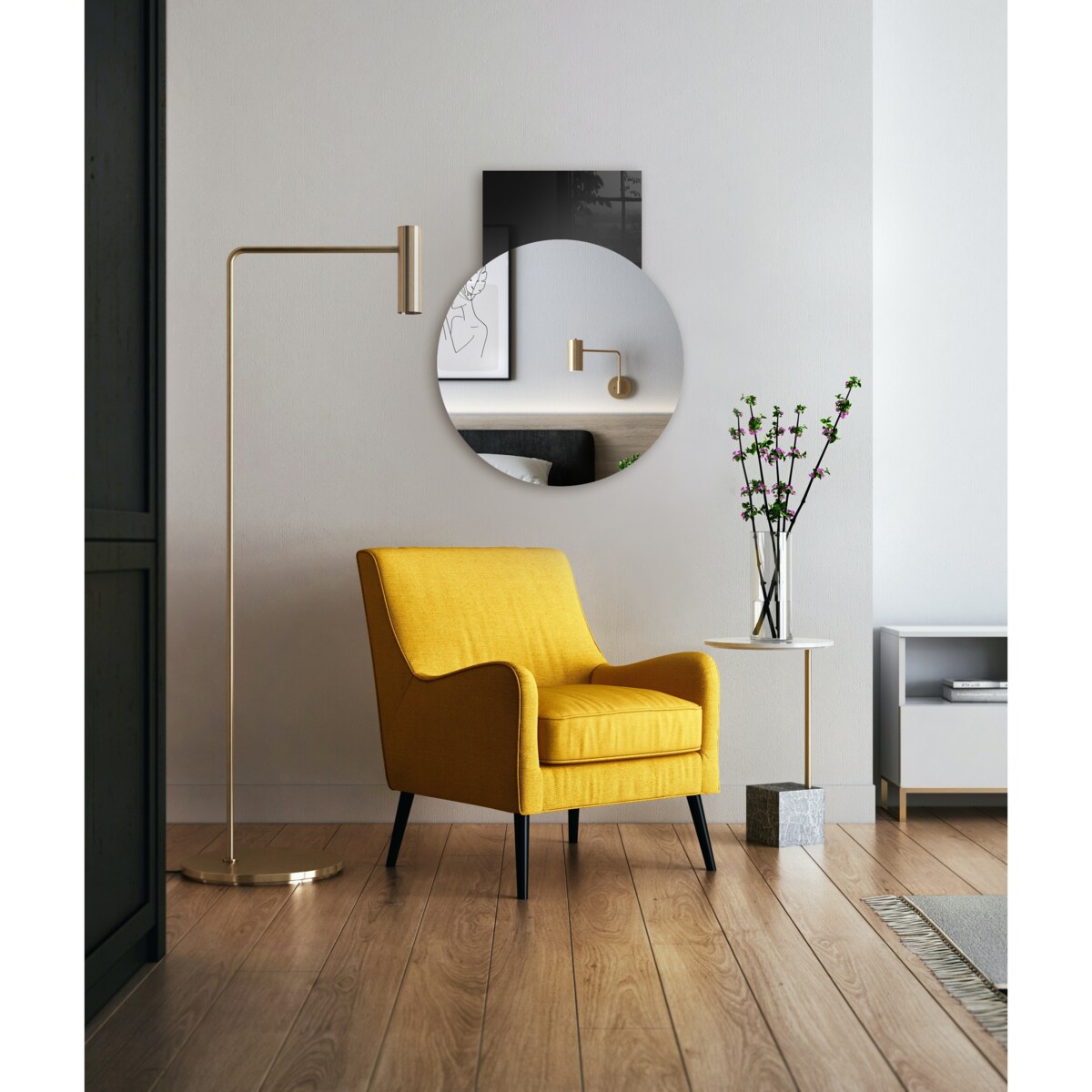 Okrągłe lustro dekoracyjne - DENAR