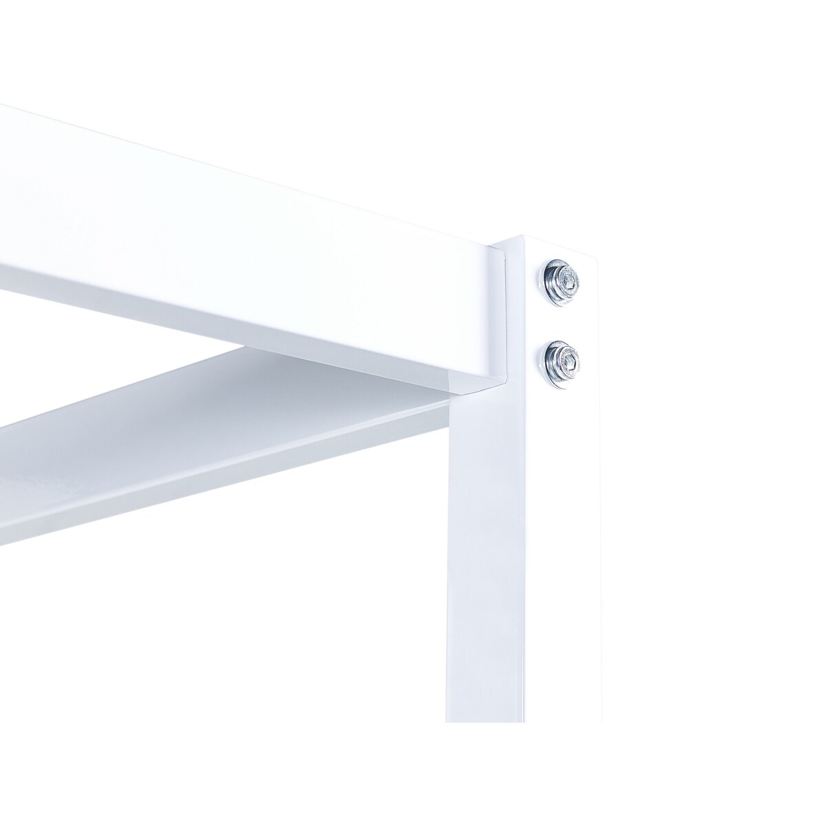 Łóżko metalowe z baldachimem 160 x 200 cm białe LESTARDS