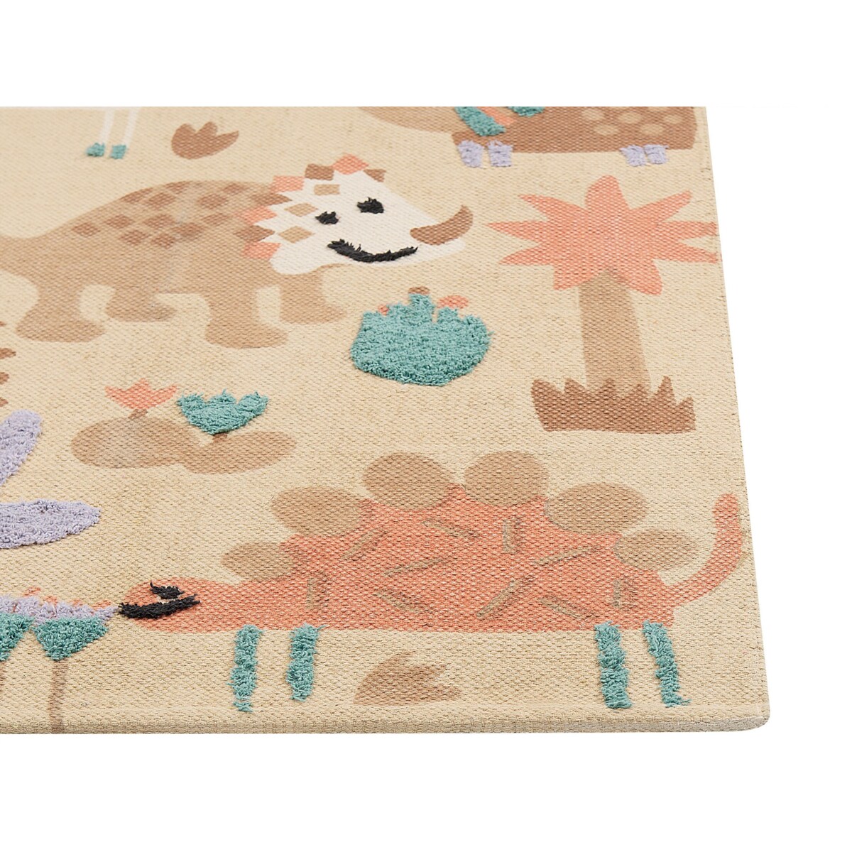 Dywan dziecięcy bawełniany w zwierzęcy wzór 80 x 150 cm wielokolorowy STABAT
