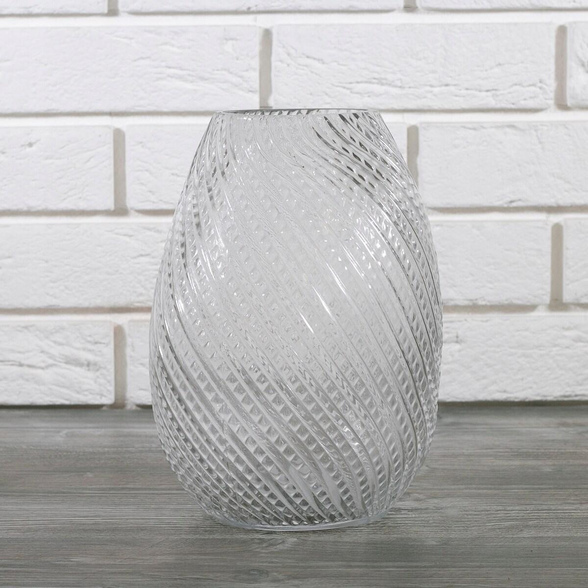 WAZON EDDY szklany przezroczysty wys. 25cm