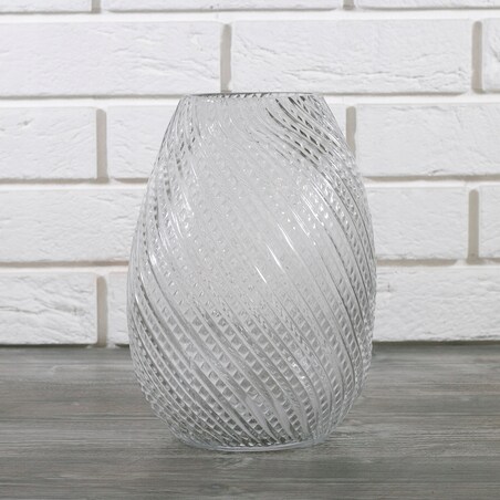 WAZON EDDY szklany przezroczysty wys. 25cm