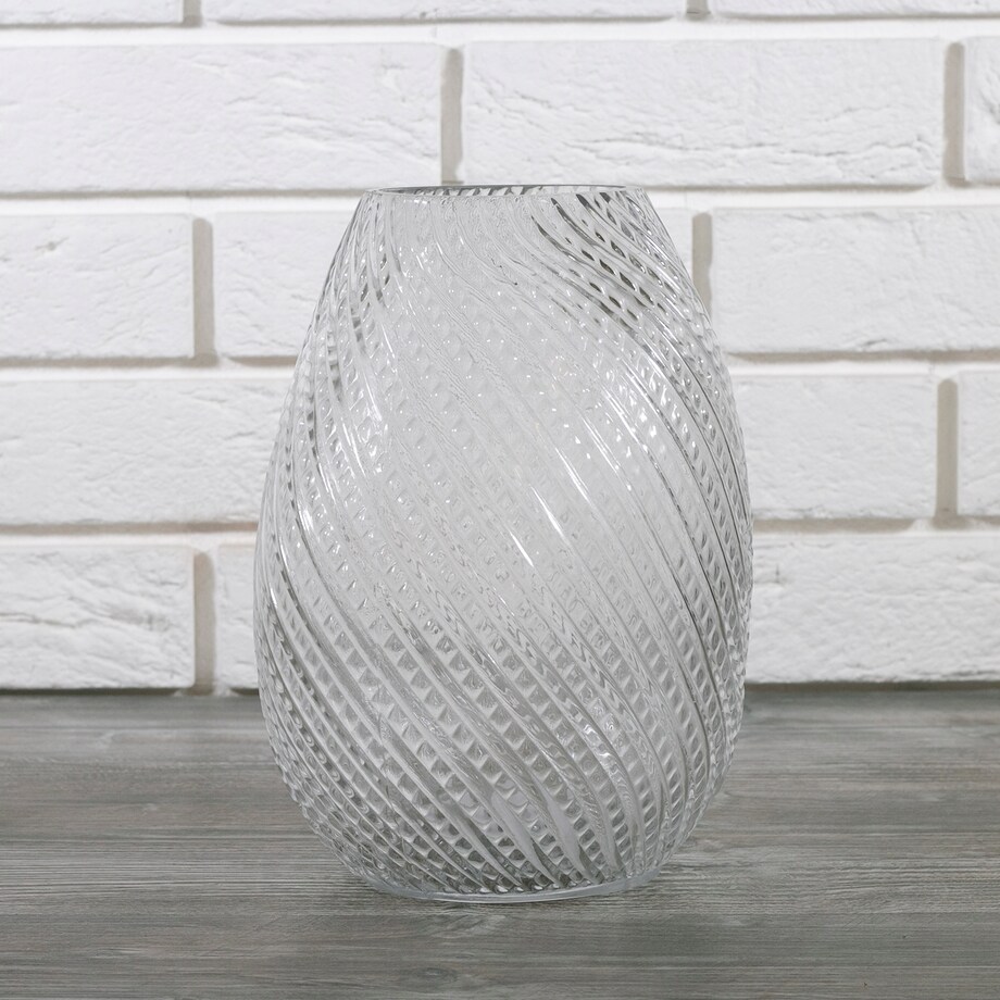 WAZON EDDY szklany przezroczysty wys. 25cm