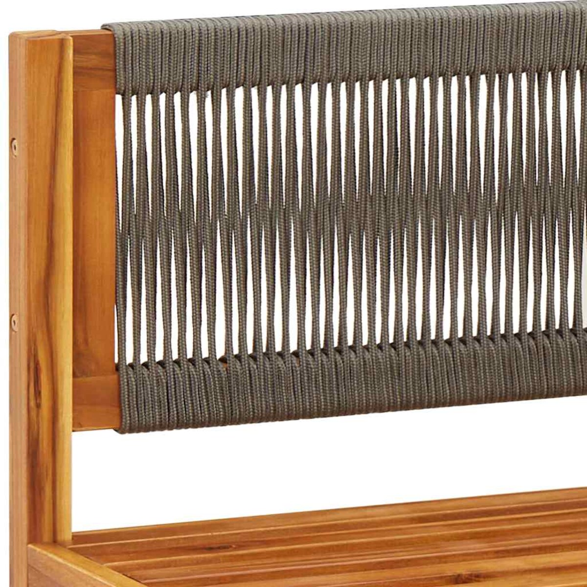 vidaXL Narożna sofa ogrodowa z poduszkami, drewno akacjowe i lina