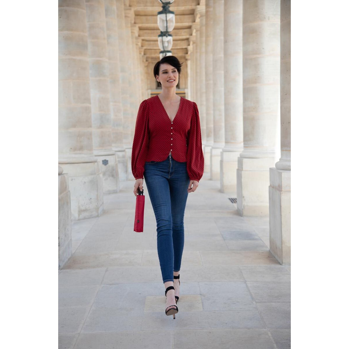 Parasol automat, czerwony