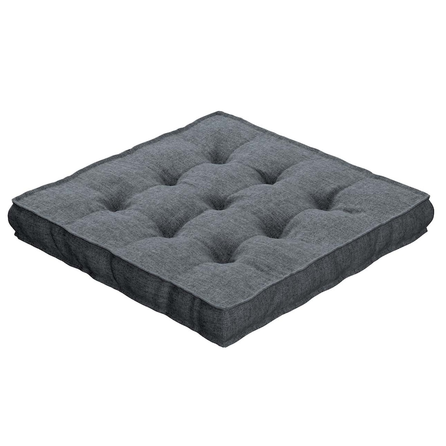 Poduszka na krzesło Kuba, grafitowo - szary szenil, 50 x 50 x 10 cm, City