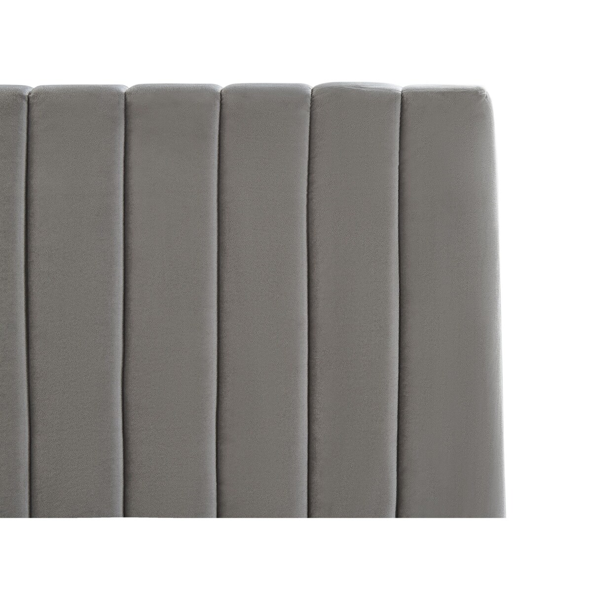 Łóżko z pojemnikiem welurowe 140 x 200 cm szare VION