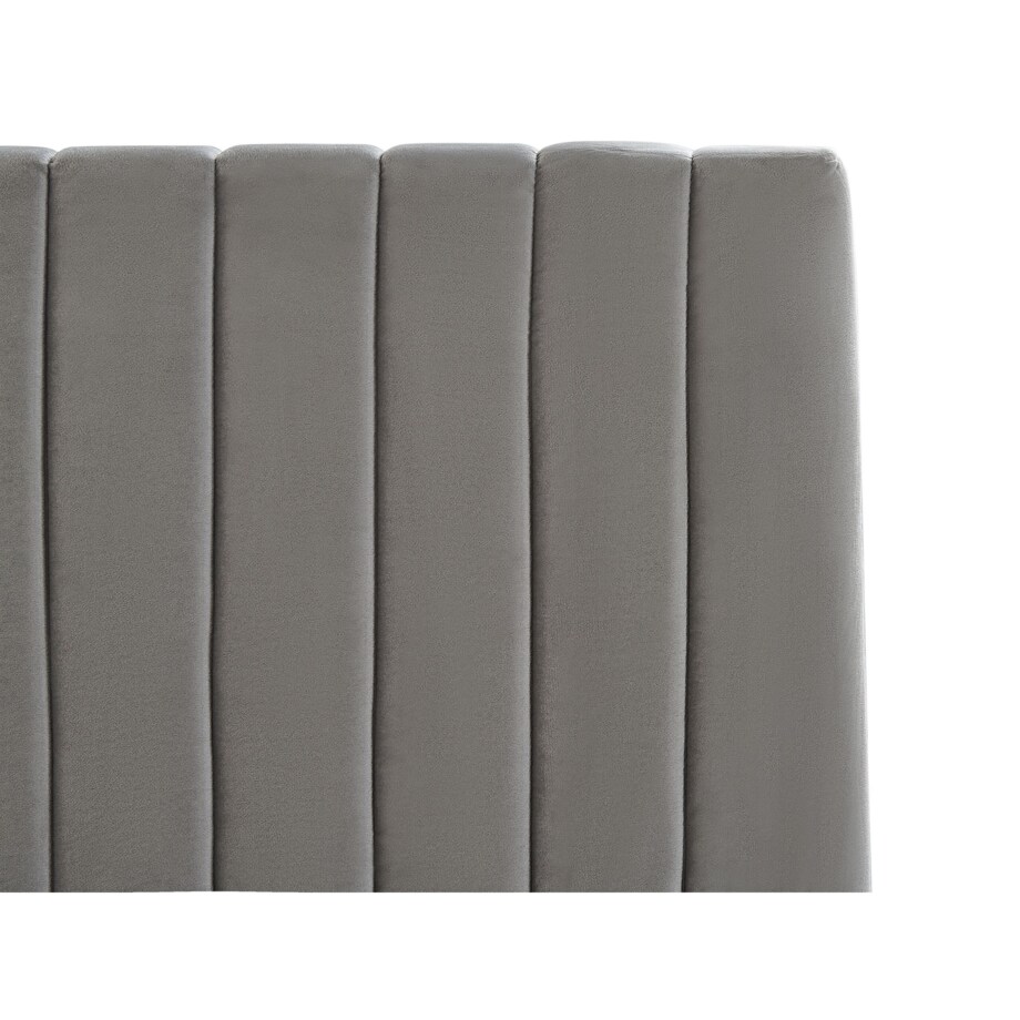 Łóżko z pojemnikiem welurowe 140 x 200 cm szare VION