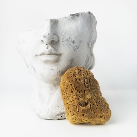 Naturalna gąbka morska (brązowa) - 9,5 cm 02F