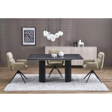 Stół rozkładany BOLERO 160(250)x90 czarny