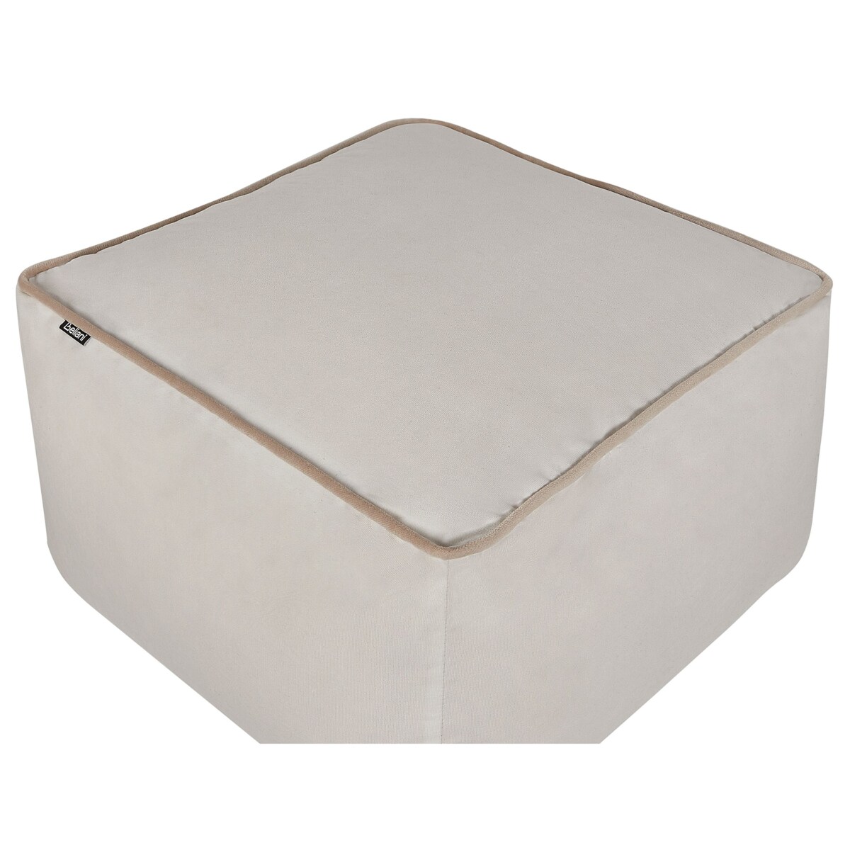 Puf welurowy 50 x 50 x 30 cm jasnobeżowy DAREYN