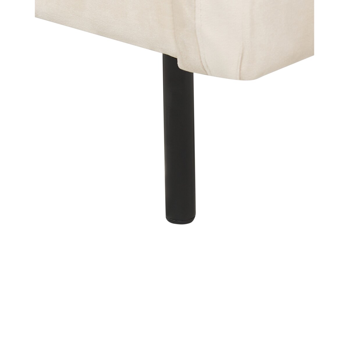 Fotel welurowy jasnobeżowy VINTERBRO