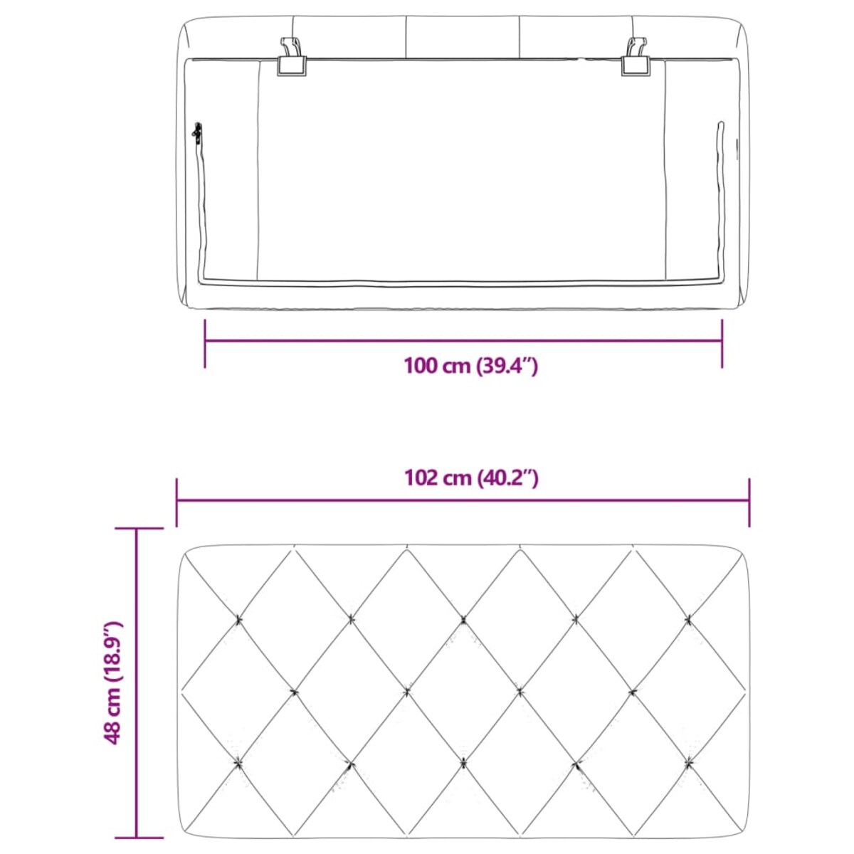 vidaXL Poduszka na wezgłowie, jasnoszara, 100 cm, aksamitna