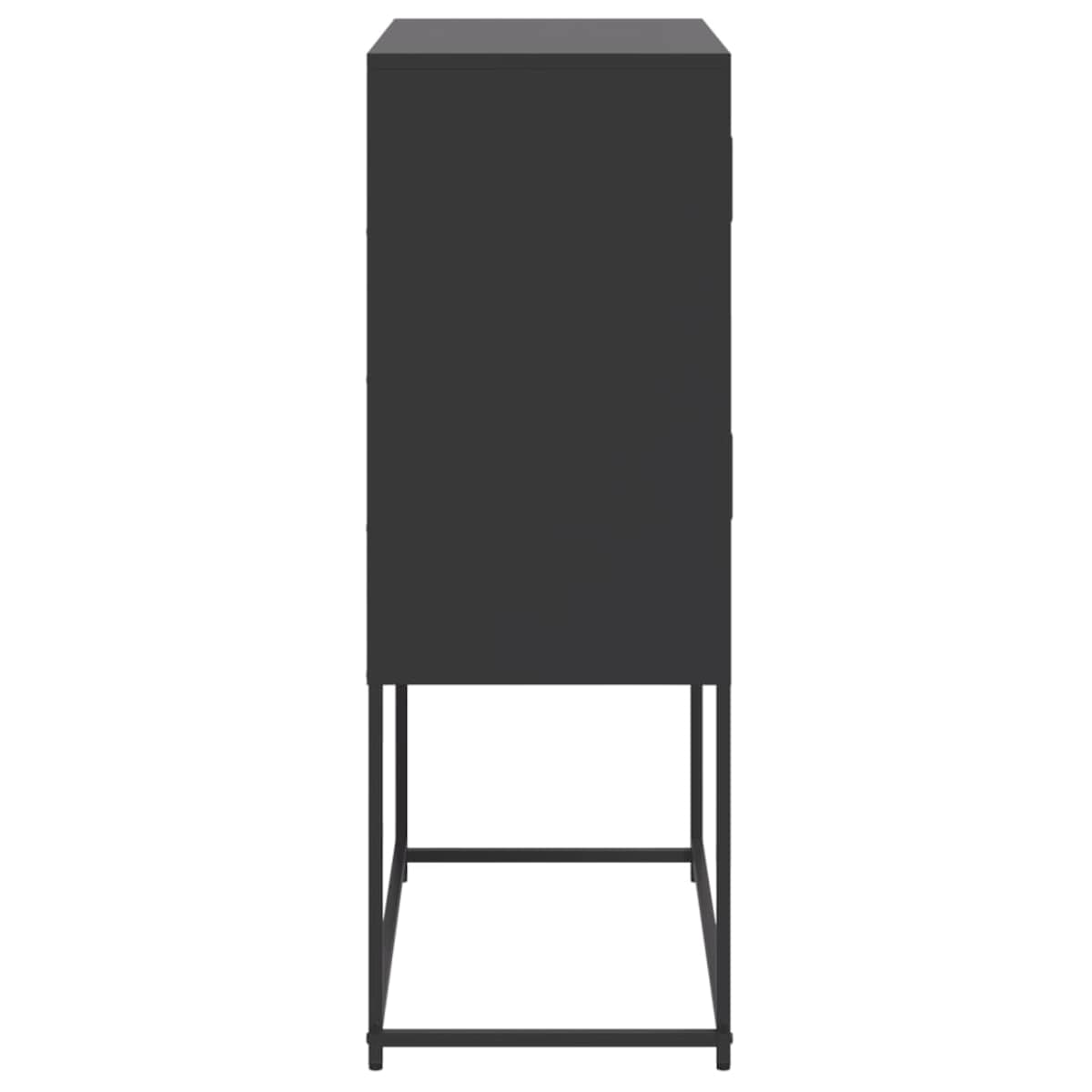 vidaXL Szafka, czarna, 68,5x38,5x107 cm, stal