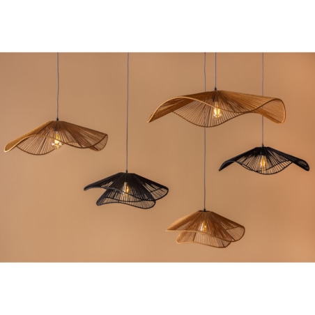 Lampa do jadalni nad stół SOMBRERA, klosz z plecionki, Ø 60 cm