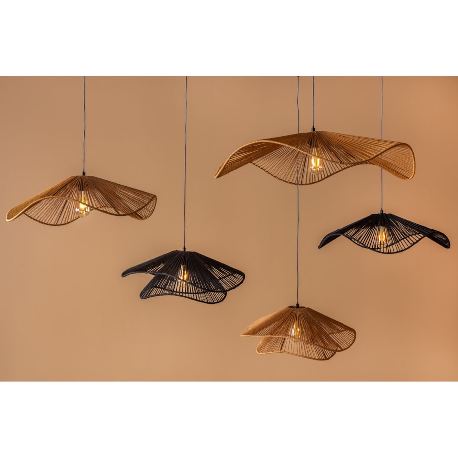 Lampa do jadalni nad stół SOMBRERA, klosz z plecionki, Ø 60 cm