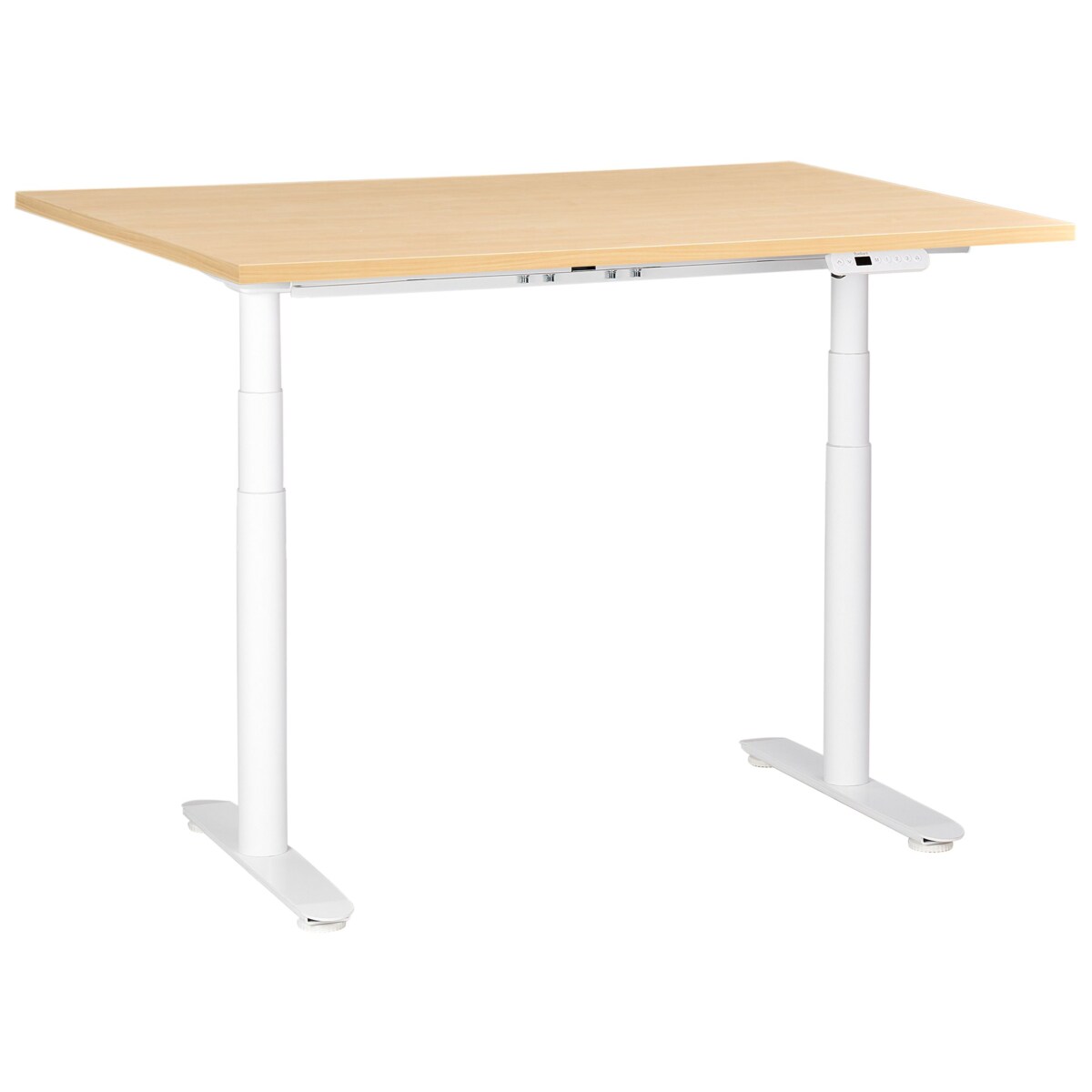 Biurko regulowane elektrycznie DESTINAS Jasny brąz/ biały 120 cm 60 cm