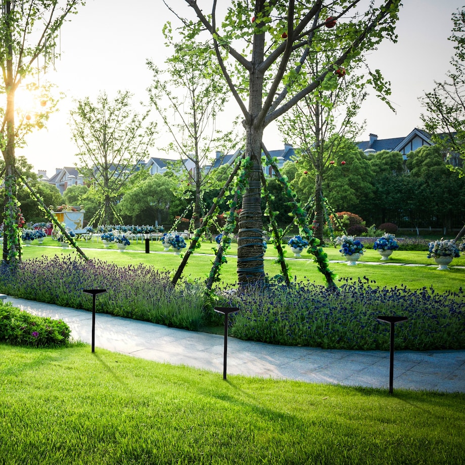 Lampa Solarna 2 Led Do Ogrodu Wbijana Dekoracja Ogrodowa Czujnik Zmierzchu