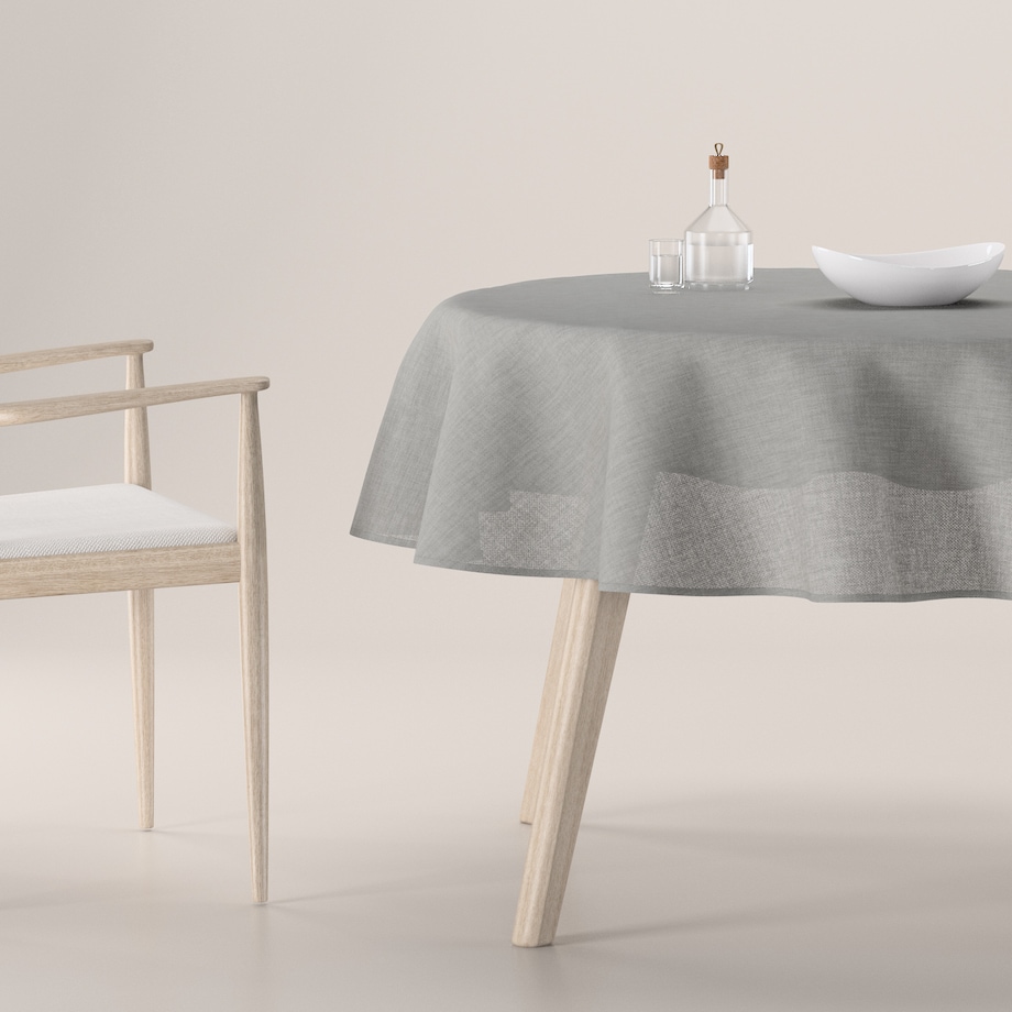 Obrus okrągły 130 x 130 cm szary