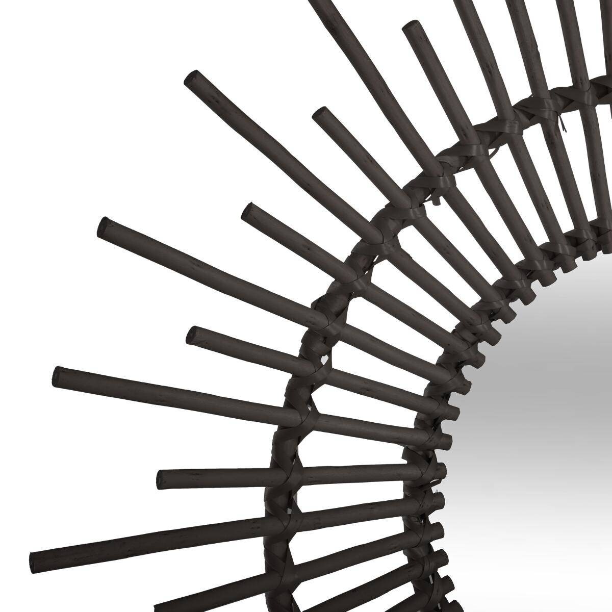 Lustro na ścianę w plecionej ramie