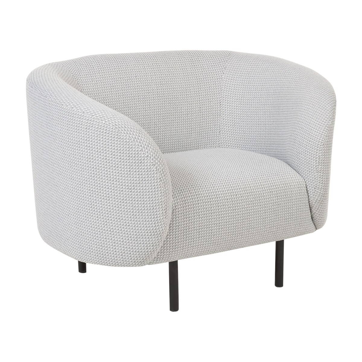 Komplet wypoczynkowy LOEN Czarny/ biały dla 3 osób