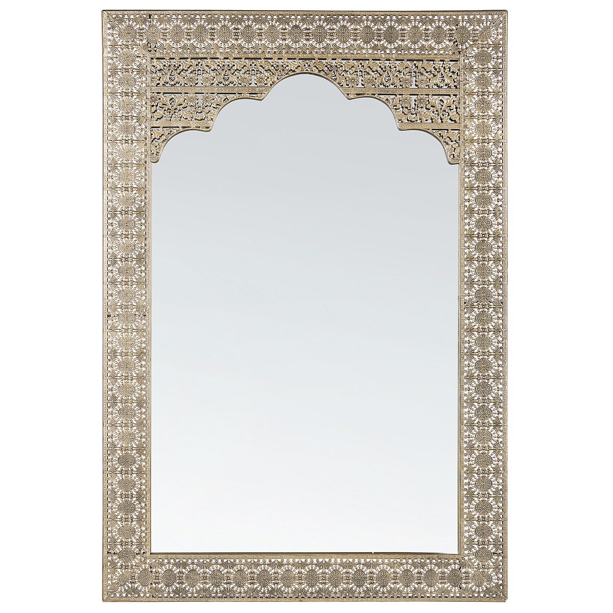 Lustro ścienne PALI 60 cm 90 cm Metal Złoty